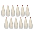 thumbnail image 1 of koolsoo 12 Pieces Fishing Bucktail Teasers for Seabass Slide Tube Rig Saltwater Plug White, 1 of 9