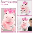 thumbnail image 3 of KAKOWELY Marionetas de mano de unicornio de peluche para contar historias, juguetes interactivos para niños, 3 of 4