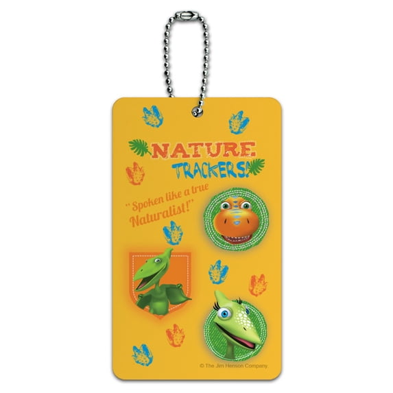 Dinosaur Train Nature Trackers Buddy Tiny Luggage Card Suitcase Carry-On ID Tag