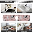 thumbnail image 6 of Funny Cows and Milk on Pink 2PCS Faucet Absorbent Mat Kitchen Faucet Sink Splash Guard Microfiber Cloth Faucet Splash Catcher Water Absorbent Mat Behind Faucet, Faucet Mat for Kitchen Sink 30x5in, 6 of 7