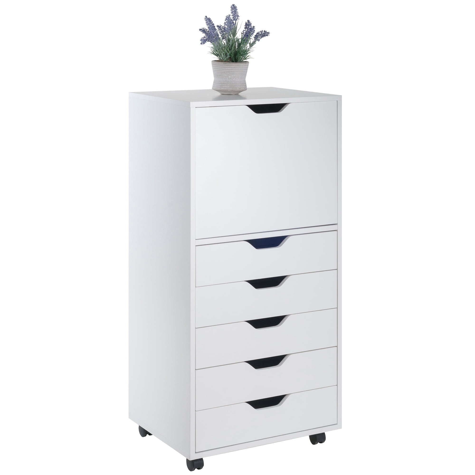 Winsome Halifax 5 Drawer Storage Mobile Cabinet 10616, White Finish