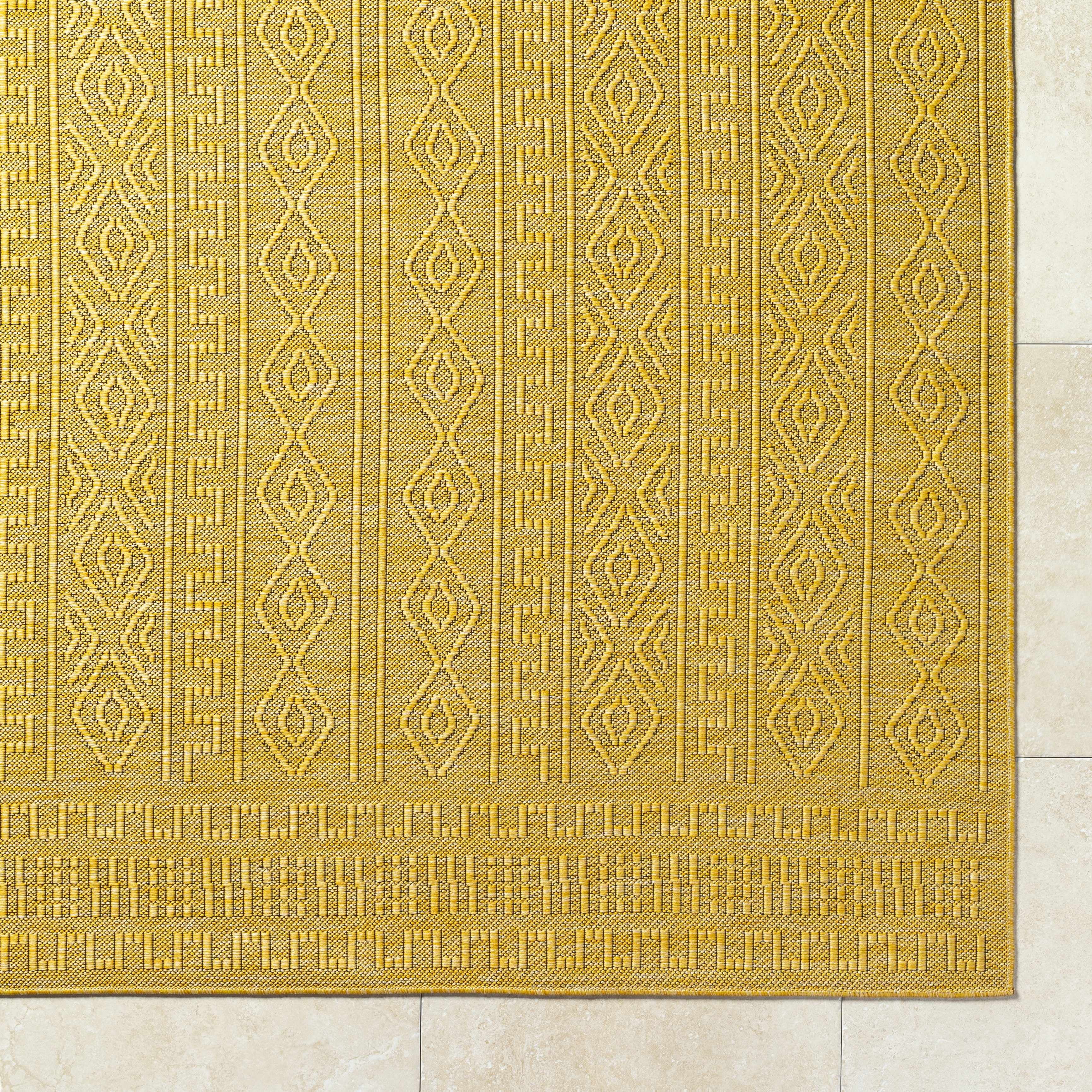 Hauteloom Nuela Living Room, Bedroom Patio Outdoor Area Rug - Farmhouse - 9'2" x 12'