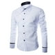 thumbnail image 1 of Camisas Oversize Hombre Camisa de manga larga para hombre Diseño Sense Grid Line Diseño Casual Color sólido (White, L), 1 of 6