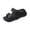 Black, variant on Open Toe Eva Clogs, Thick Sole Summer Slippers, Lightweight Platform Slippers, Unisex Classic Platform Wedge Sandals, Eva Geometric Cutout Slip-On Shoes, Platform Slide Slippers, Pink 7