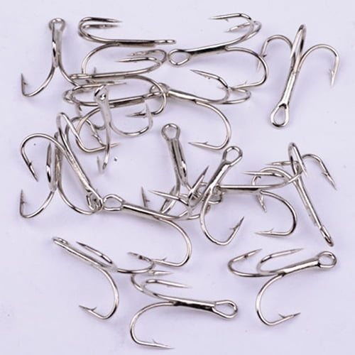Fishing Treble Hooks with Split Rings Kit 180pcs/box High Carbon Steel Hooks  Sharp Round Bend Treble Hooks Strong Barbed Hooks Stainless Steel Ring for  Lures Baits Saltwater Freshwater Mixed Size 