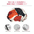 thumbnail image 3 of KLL Modern Abstract Leaf Pattern Pattern Shower Cap & Bath Cap for Women,Reversible Oversized Waterproof Shower Caps for all Hair Lengths,Elastic Reusable Bathing Hair Cap, 3 of 6