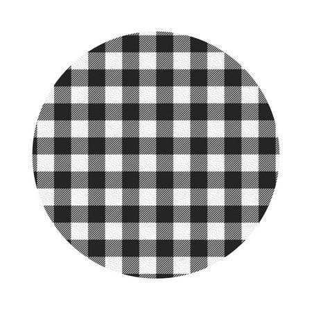 

Disketp Black White Plaid Funny Coasters 6 Pcs Leather Coasters with Holder Perfect Housewarming Hostess Gifts Protect Furniture from Water Marks Scratch and Damage