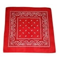 thumbnail image 2 of 1PC Red Bandanas for Women Men Cotton Cowboy Western Paisley Pattern Fashion Bandana Bulk Head Wrap Scarf for Sports Headbands Handkerchief Square Scarves for Men Women, 2 of 5