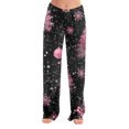thumbnail image 6 of Women's Casual Fashion Christmas Pajama Pants, Long Sleepwear Trousers for Sports and Home Use, Comfortable and Soft Material for Nightwear and Lounging,Black,S, 6 of 6
