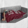 thumbnail image 6 of Keep Calm Soft Flannel Fleece Throw Blanket, Wine Theme with a Bottle and 2 Glasses Popular Slogan About Alcoholic Drink, Cozy Plush for Indoor and Outdoor Use, 50" x 70", Ruby White, by Ambesonne, 6 of 6