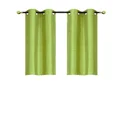 thumbnail image 3 of Gorgeous Home Linen D24 Green Lime 2-Piece Short Half Window Blackout Curtains, 3 of 5