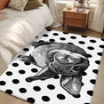 thumbnail image 5 of Black Easter Area Rug 4'x6', Spring Country Cute Bunny Polka Dot Washable Non-Slip Rugs, Low Pile Large Carpet for Living Room Bedroom Dining Room Kitchen Office Indoor Mat, 5 of 9