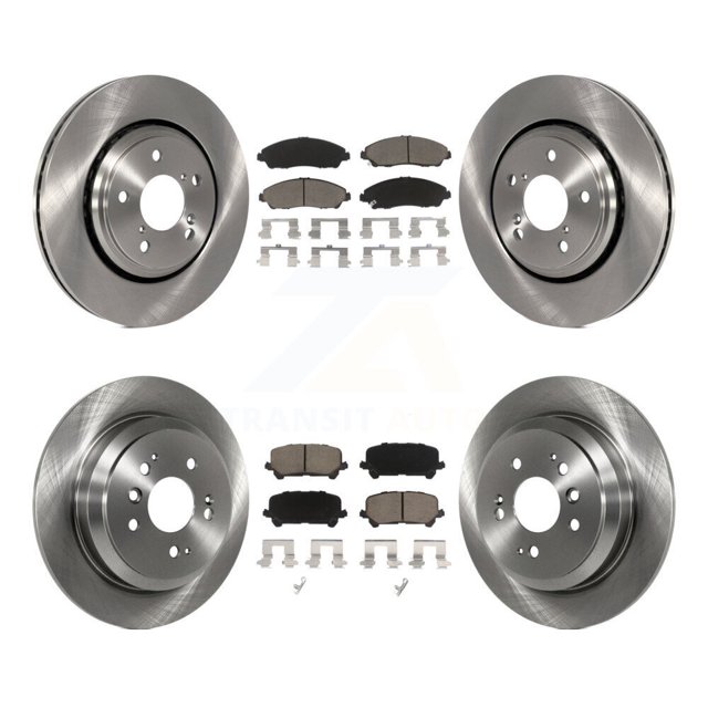 CMX Front Rear Disc Brake Rotors and Ceramic Pads Kit for Car Honda Pilot Ridgeline K8C-101283