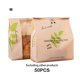 thumbnail image 5 of Yuarrent 50 Uds. De papel de estilo europeo, sello de alambre, ventana transparente, bolsa autosellante, sellado de bordes prensados en Organizadores de utensilios de cocina Hojas verdes talla mediana, 5 of 6