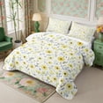thumbnail image 3 of Manfei Cottagecore Blossom Quilt King 3 Pieces,Vintage Flowers Leaves King Coverlet Set,1 Bedspread and 2 Pillowcases, 3 of 7