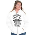 thumbnail image 4 of Funny Antisocial Social Distance UFO Zip Up Hoodie Men's Women's Brisco Brands L, 4 of 6