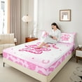 thumbnail image 4 of Castle Fairy Western Cowgirl Twin Sheet Sets 3pcs for Female Girls,Cow Print Twin Fitted Sheet Microfiber,Bling Glitter Breathable Flat Sheet,Microfiber Bedroom Decor, 4 of 7