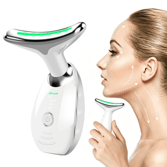 Zdeer LED Red Light Therapy Facial & Neck Massager, Heated Gua Sha