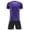 Purple, variant on Toddler Kids Boys Girls Quick Dry Soccer Training Uniform Set Gradient Short Sleeve T-Shirt Shorts Mesh Athletic Sets for 1-12 Years