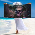 thumbnail image 5 of Sikiie Forest Mushroom Skull Beach Towel for Women Men, Pool Bath Beach Camping Beach Towel Adult Blanket for Travel Swim 27.5"x 55", 5 of 6