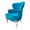 thumbnail image 3 of Sillon Vintage Individual Terciopelo Turquesa, 3 of 3