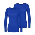 thumbnail image 1 of Adar sous-Vêtements pour Femmes 2 Pack - Tee-Shirt de Confort à Manches Longues, 1 of 7