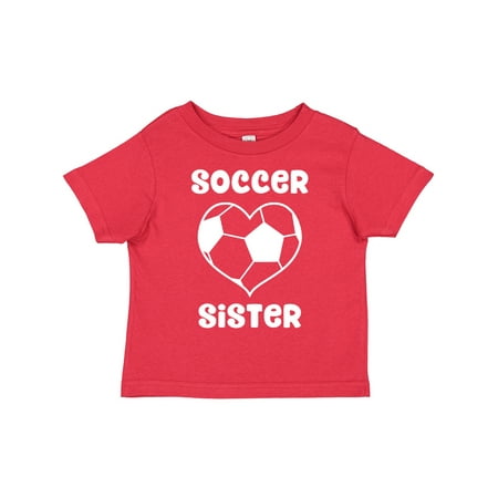 

Inktastic Heart Soccer Sister Gift Toddler Toddler Girl T-Shirt