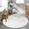 thumbnail image 4 of Green Polka Dot Round Area Rugs 3 ft, Watercolor Green Gradient Washable Small Area Rug with Non-Slip Sturdy Edge Binding Round Front Door Mat Floor Carpet for Entryway, 4 of 9