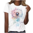 thumbnail image 1 of Birdeem Blouses pour Femmes Mode Féminine Imprimée Manches Courtes Blouse Col Rond T-Shirt Tops Décontractés, 1 of 12