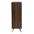 thumbnail image 5 of Baxton Studio Graceland Mid-Century Modern Transitional Walnut Brown Finished Wood 5-Drawer Storage Chest, 5 of 10