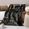 thumbnail image 2 of 13 Year Old Girl Gift Ideas 13th Birthday Decorations for Girls Happy Birthday Gifts for Teen Girls Daughter Sister Flannel Fleece Throw Blanket Back in 2011-60x50 Inch - Rose Gold, 2 of 5