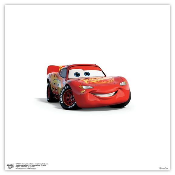 Gallery Pops Disney Pixar Cars 3 - Lightning McQueen Wall Art, Unframed Version, 12" x 12"