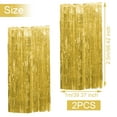 thumbnail image 2 of Gold Fringe Curtain Foil Backdrop Curtain 2PCS 3.3x8.2Ft Party Streamers Metallic Tinsel for Birthday Wedding Engagement Baby Shower Bachelorette Christmas Holiday Celebration Party Decorations, 2 of 8