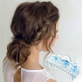 thumbnail image 3 of Unique Bargains 1 Pc Fashion Corrugated Edge Hair Clips Hairdo Clip Clear Blue, 3 of 5