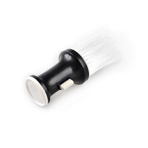 Cepillo para el cuello de barbero con dispensador de talco para cortar pelucas y peinar el cabello. Color: blanco y negro.