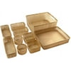 Isaac Jacobs 10-Piece Gold Glitter Plastic Organizer Set with Cut-Out Handles