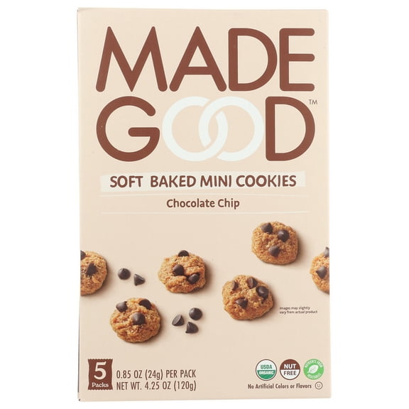 Pack of 6, Madegood Chocolate Chip Soft Baked Mini Cookies, 4.25 oz