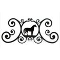 thumbnail image 1 of Village Wrought Iron HP-OD-68 Cheval sur la Plaque de Porte, 1 of 2