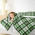 thumbnail image 4 of Homewish Chic Square Abstract Bedding Comforter Set for Adult, Green Checkered Twin Comforter Sets, Modern Buffalo Plaid Reversible Bedding Set, Luxury Bedroom Decor, 2 Pieces, 4 of 8