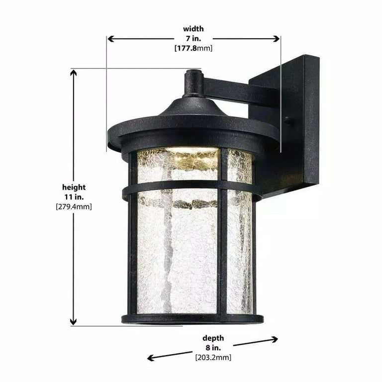 Westbury collection aged iron outdoor led wall lantern sconce with deals crackle glass