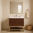 thumbnail image 2 of Meridian Furniture Monad Walnut Bathroom Vanity, 2 of 16