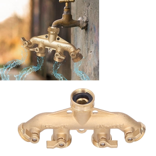 Divisor de manguera ANGGREK 4 vías ajustable NPT 3/4