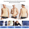 thumbnail image 6 of Molutan Compression Shirts for Men Undershirts Slimming Body Shaper Waist Trainer Tank Top Vest with Zipper(Beige, 4XL), 6 of 8