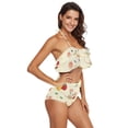 thumbnail image 3 of Ckdifva Cheese Mice Strawberries Womens High Waisted Bikini Set Two Piece Swimsuit Bathing Suits, 3 of 5