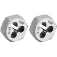 thumbnail image 1 of HUGFEGWE 15×6.3mm Hex Pipe Rethreading Die Carbon Steel Industrial Pro Hexagonal Re-Threading Hex Metric Die for Taper Pipe Threads 2pcs CJB91-22849, 1 of 1