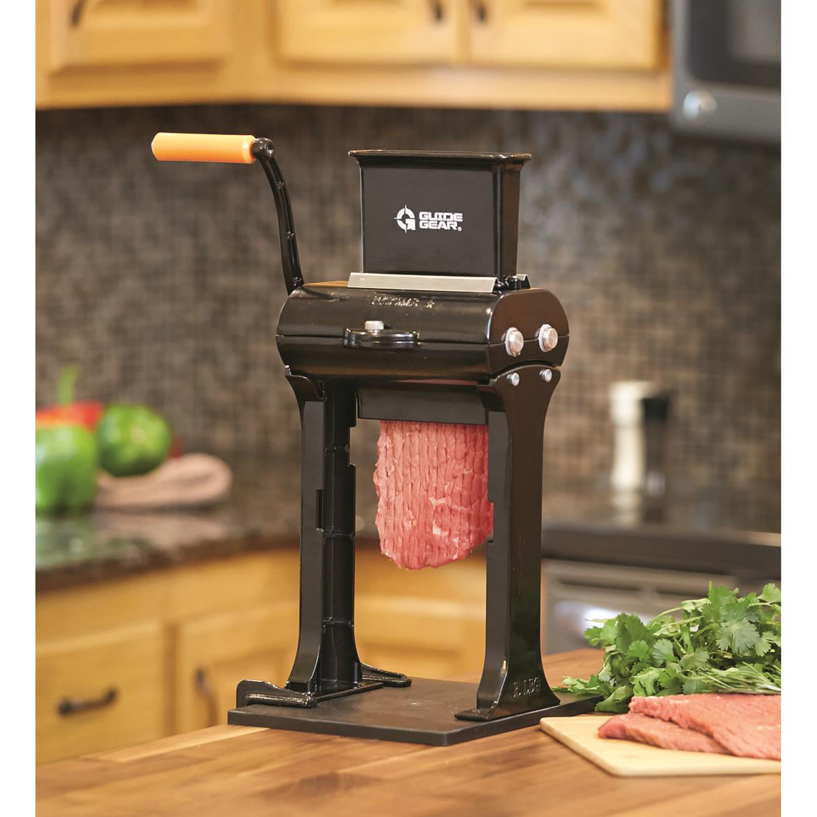 Dual Electric Manual Meat Tenderizer Jerky Slicer w/ Two Legs Clamps  Attachments