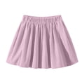 thumbnail image 6 of Back to School Children's Solid Elastic Waist Cultivation Leisure Sports College Style Pleated Skirt Kids 12-13Years, 6 of 7
