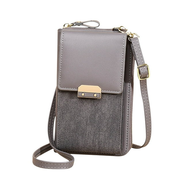 Bolsos de moda para mujer, mini bolsos cruzados de cuero para teléfono móvil, bolso de hombro, cartera con ranuras para tarjetas de crédito.