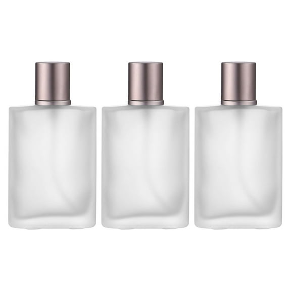 OFFIGAM Refillable Cologne Bottle Perfume Bottles Glass Random Color Lid 3Pcs 9.9x5.4cm