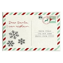 Stupell Industries Dear Santa Postcard Holiday Painting Unframed Art Print Wall Art, 15 x 10